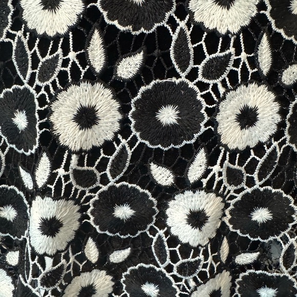 Calvin Klein Black Embroidery Floral Open Front Cardigan - Picture 2 of 9